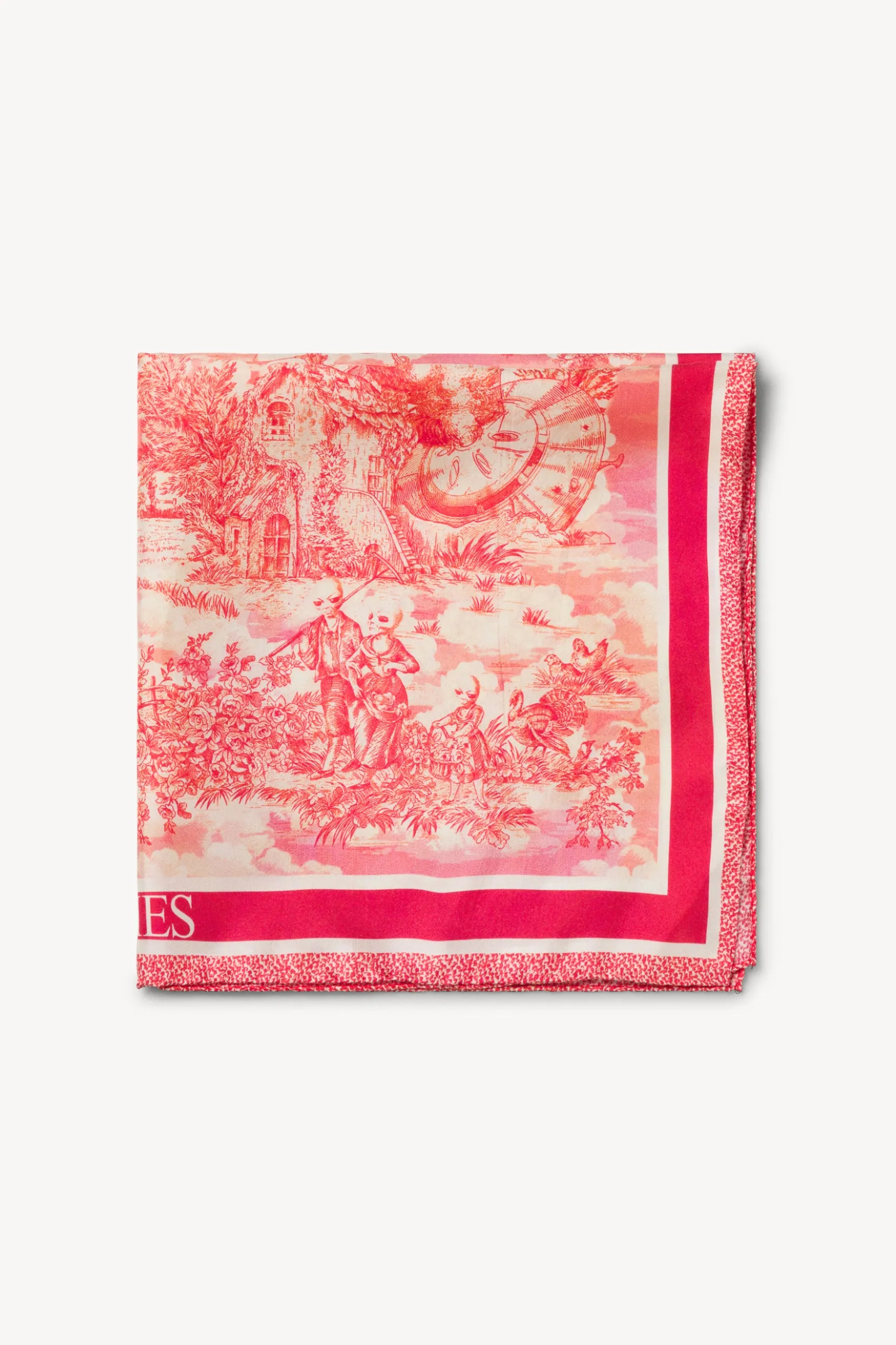 Toile De Jouy Silk Bandana