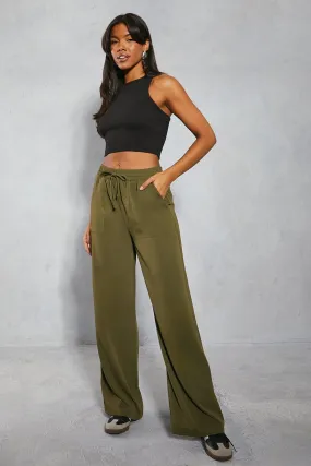 Trousers | Pocket Detail Wide Leg Trousers | MissPap