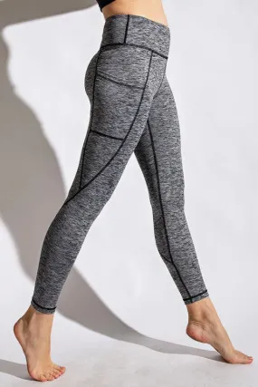 TWO TONE FULL LENGTH YOGA LEGGINGS