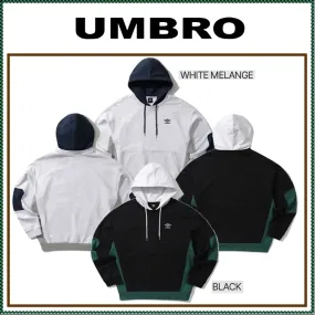 UMBRO  |Unisex Street Style Long Sleeves Plain Logo Hoodies