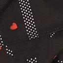 Unique Vintage Black & White Pin Dots & Hearts Hair Scarf