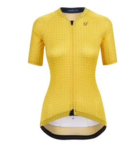 VELOCIO GRID DOT ULTRALIGHT WOMENS JERSEY YELLOW GOLD