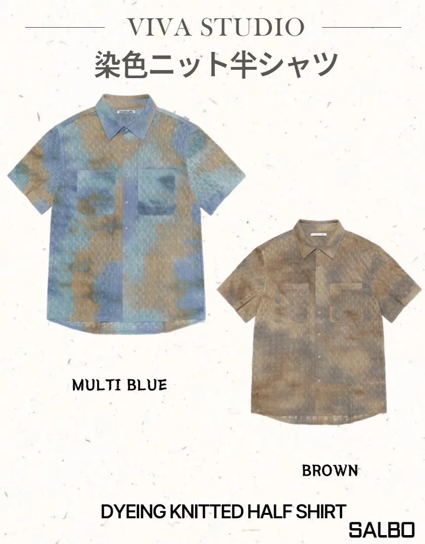 vivastudio  |Button-down Camouflage Street Style Cotton Short Sleeves