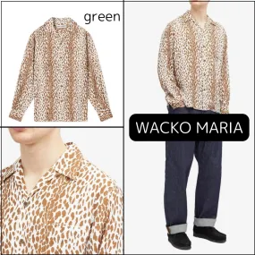 WACKO MARIA  |Button-down Leopard Patterns Unisex Street Style