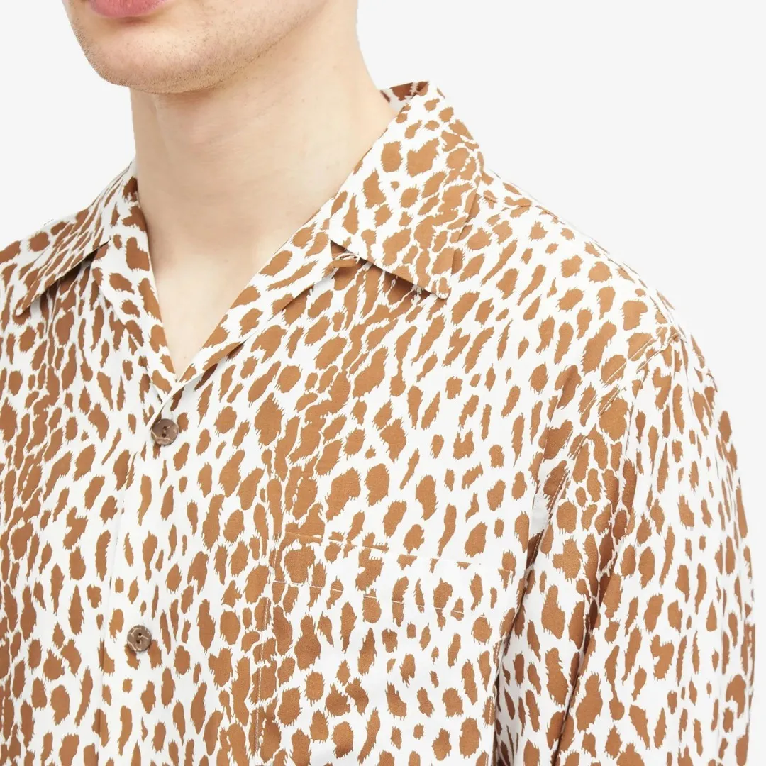 WACKO MARIA  |Button-down Leopard Patterns Unisex Street Style