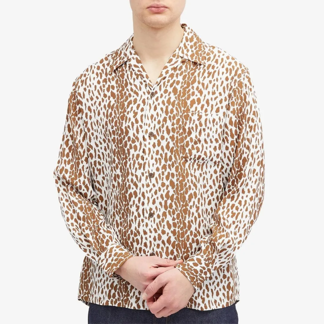 WACKO MARIA  |Button-down Leopard Patterns Unisex Street Style