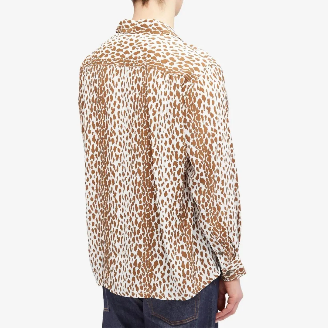 WACKO MARIA  |Button-down Leopard Patterns Unisex Street Style