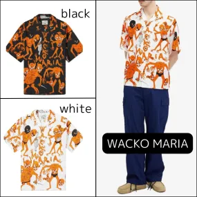 WACKO MARIA  |Button-down Street Style Other Animal Patterns Short Sleeves