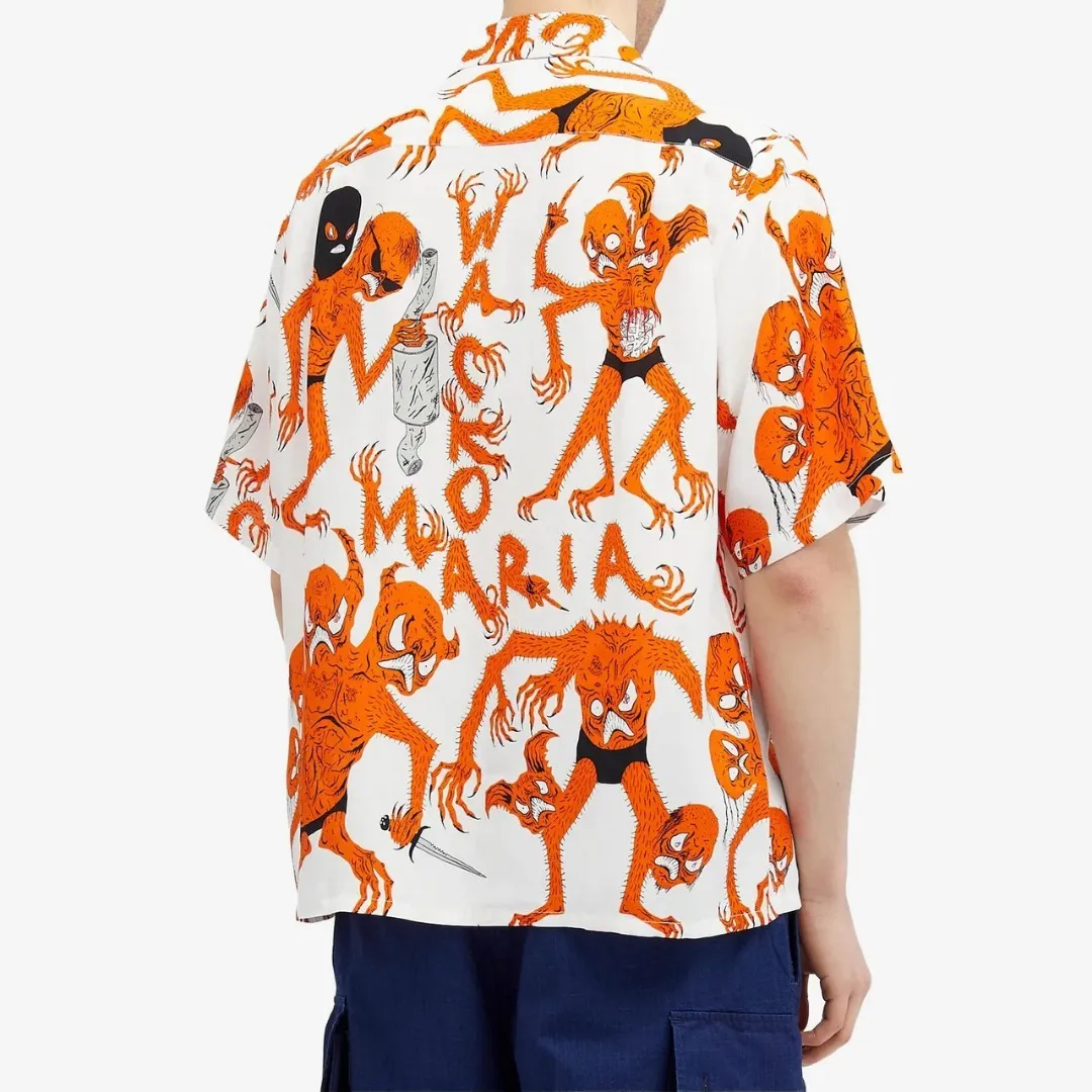 WACKO MARIA  |Button-down Street Style Other Animal Patterns Short Sleeves