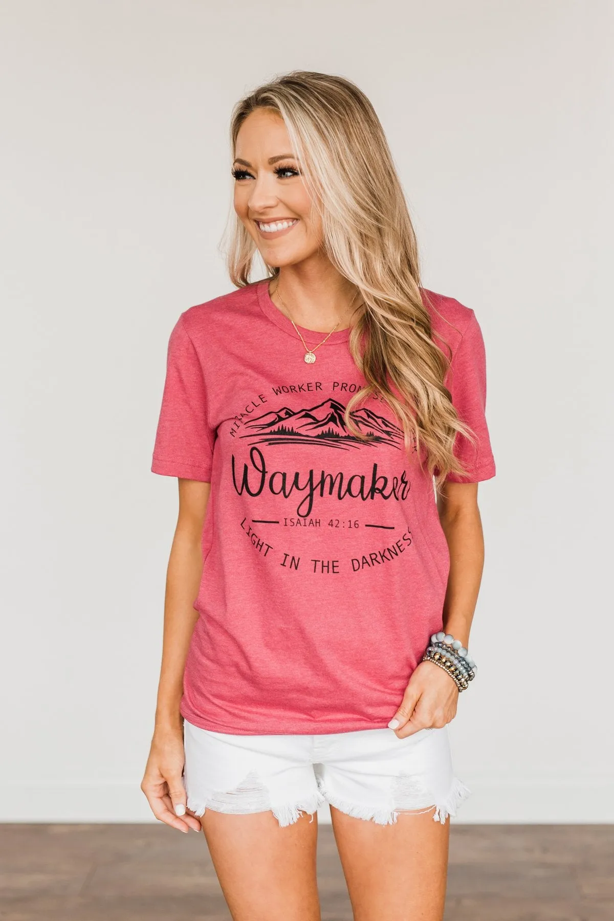 Waymaker Graphic Tee- Berry