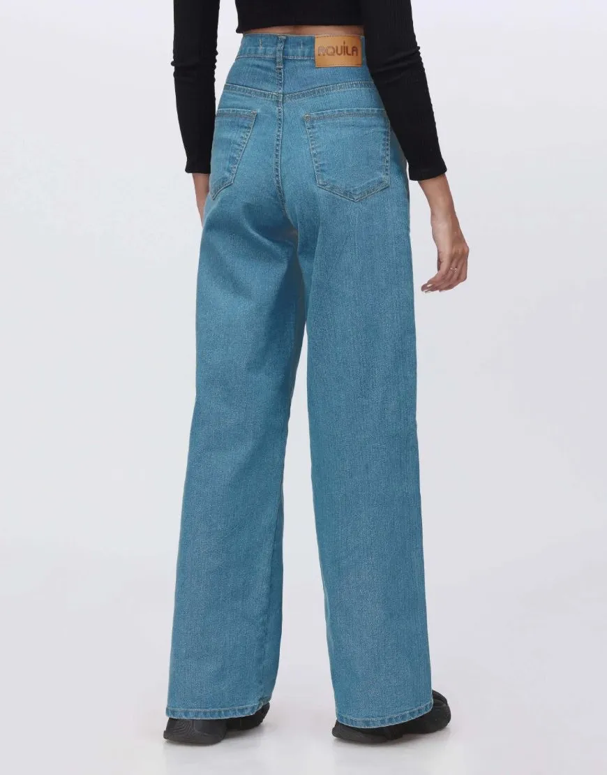 Wide Leg Jeans Blue Tint