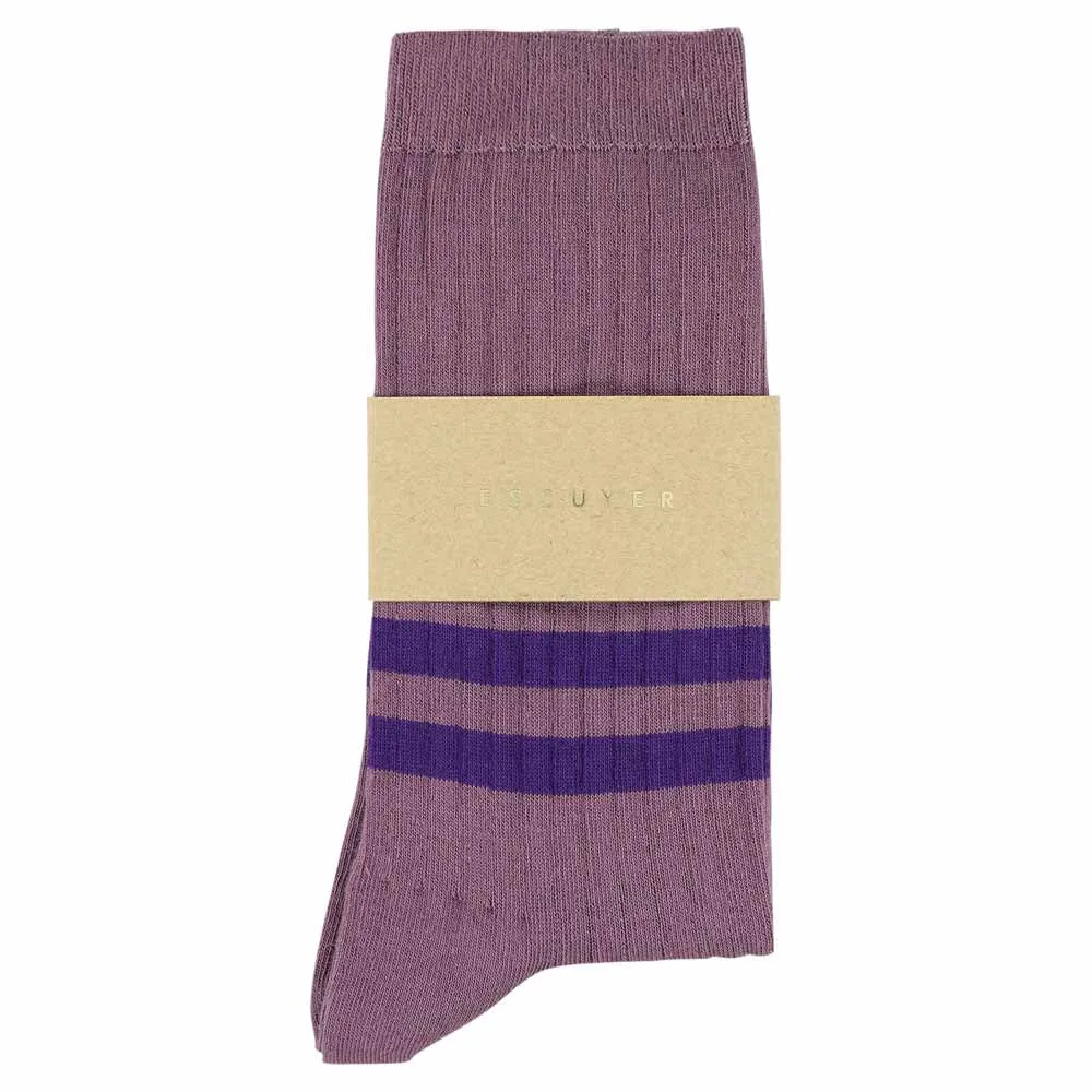 Women Stripes Purple