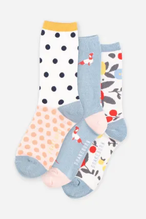 Women's Sausage Dog Bloom Socks 3 Pack