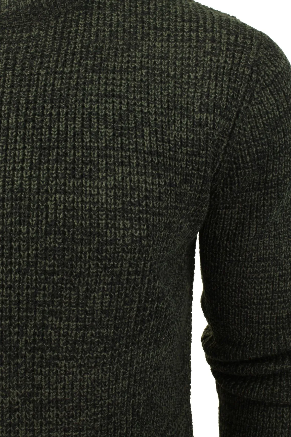 Xact Men's Twist Waffle Knit Crew Neck Jumper