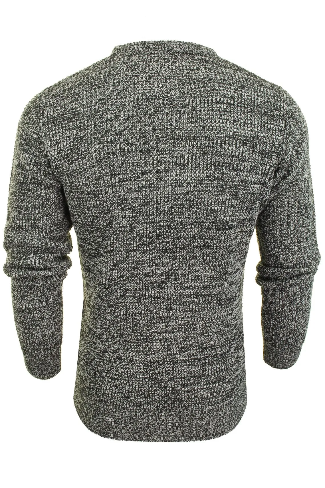 Xact Men's Twist Waffle Knit Crew Neck Jumper