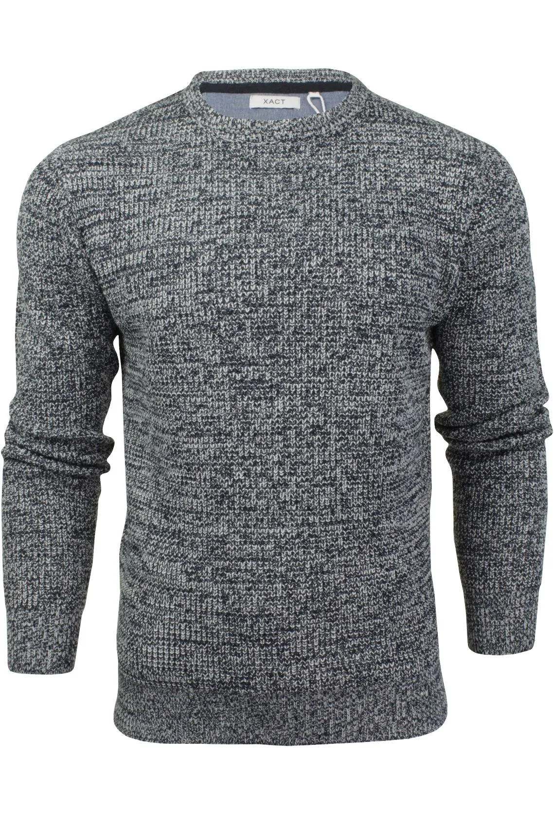 Xact Men's Twist Waffle Knit Crew Neck Jumper