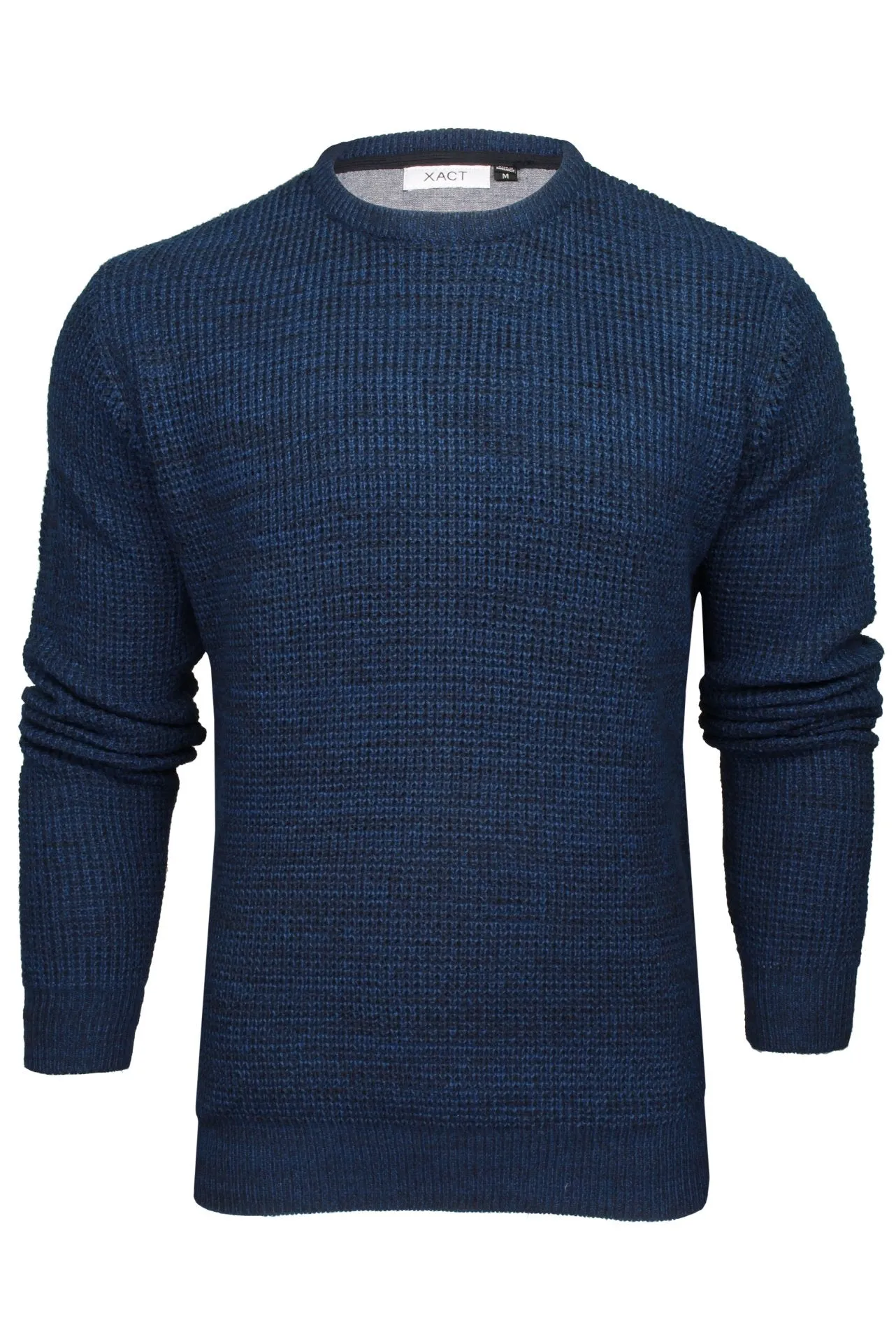 Xact Men's Twist Waffle Knit Crew Neck Jumper