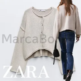 ZARA  |BOATNECK KNIT CARDIGAN