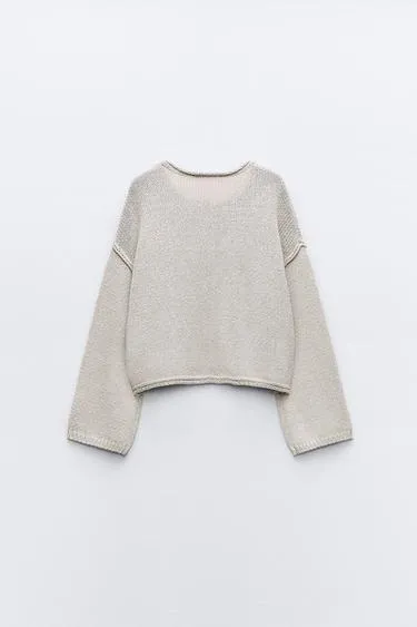 ZARA  |BOATNECK KNIT CARDIGAN