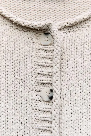 ZARA  |BOATNECK KNIT CARDIGAN